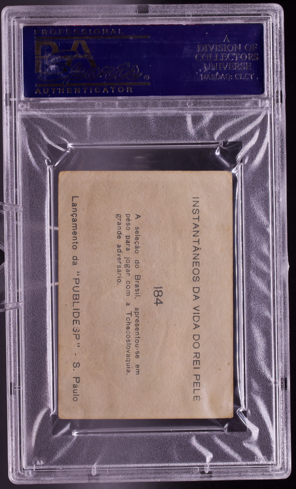 1964 Instantaneos Da Vida #184 Pele PSA 2 GOOD 1962 World Cup Brazil Soccer