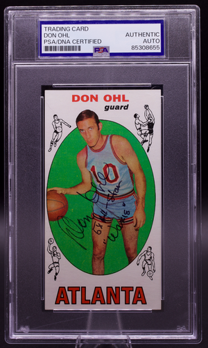 1969 Topps Don Ohl #77 PSA Authentic Auto Signed Atlanta Hawks Tallboy