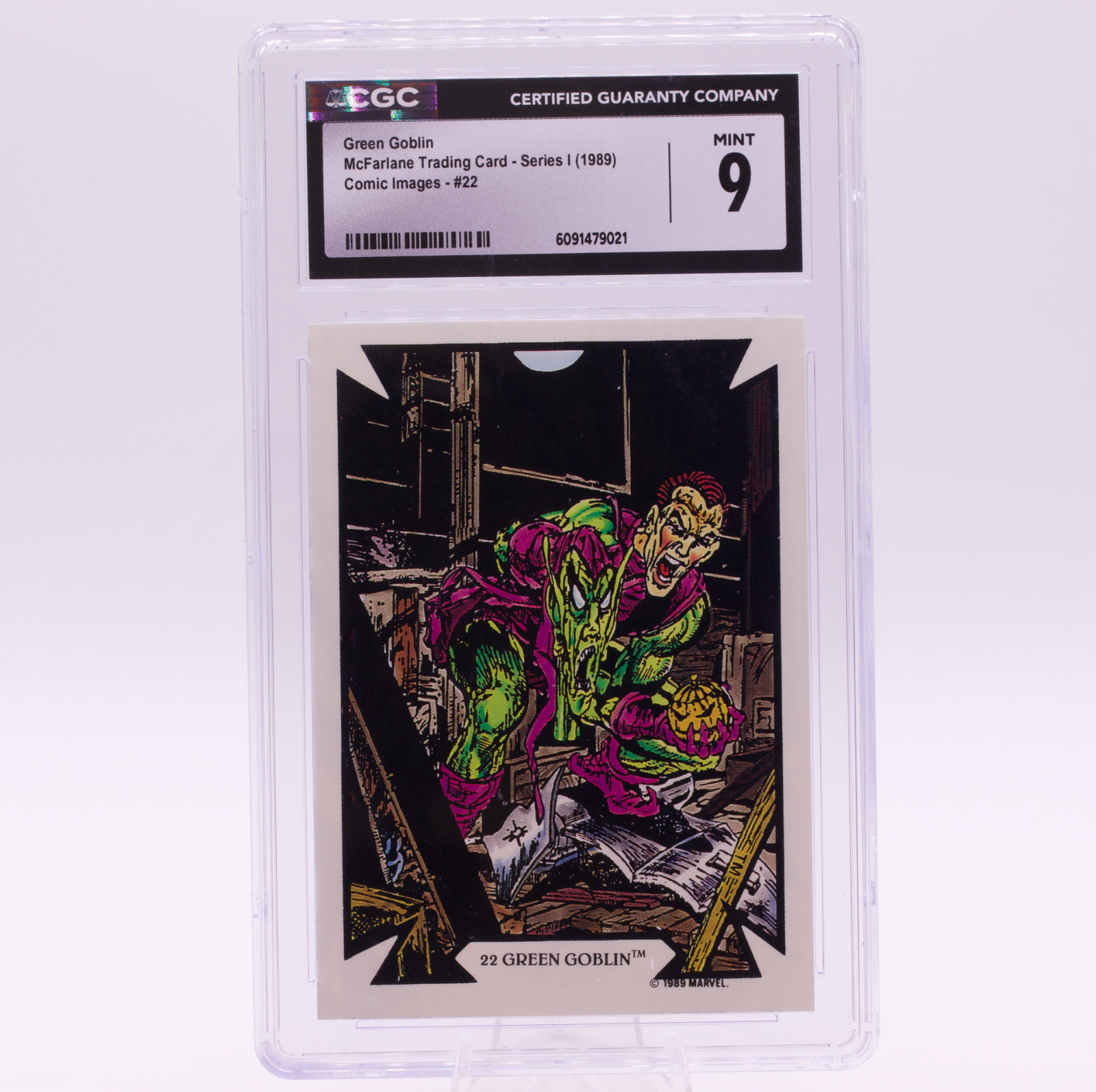1989 McFarlane Comic Images Green Goblin #22 CGC 9 MINT Marvel Trading Card
