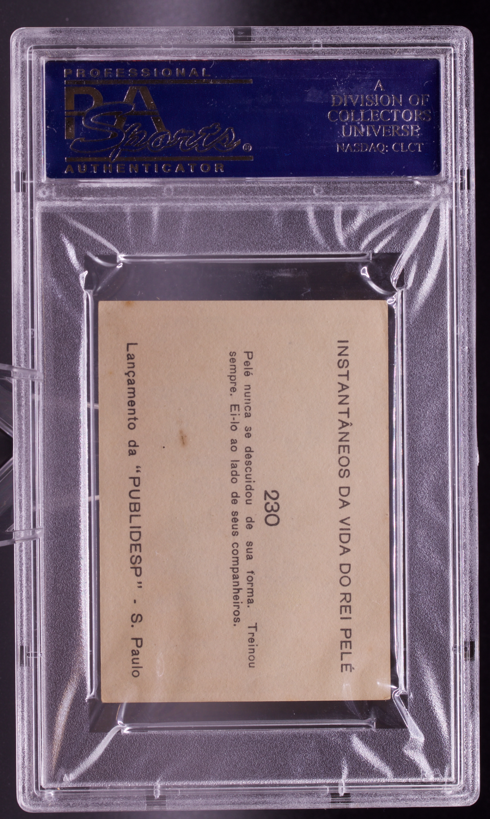 1964 Instantaneos Da Vida Do Rei Pele #230 Pelé PSA 4 VG-EX Brazil Soccer Card