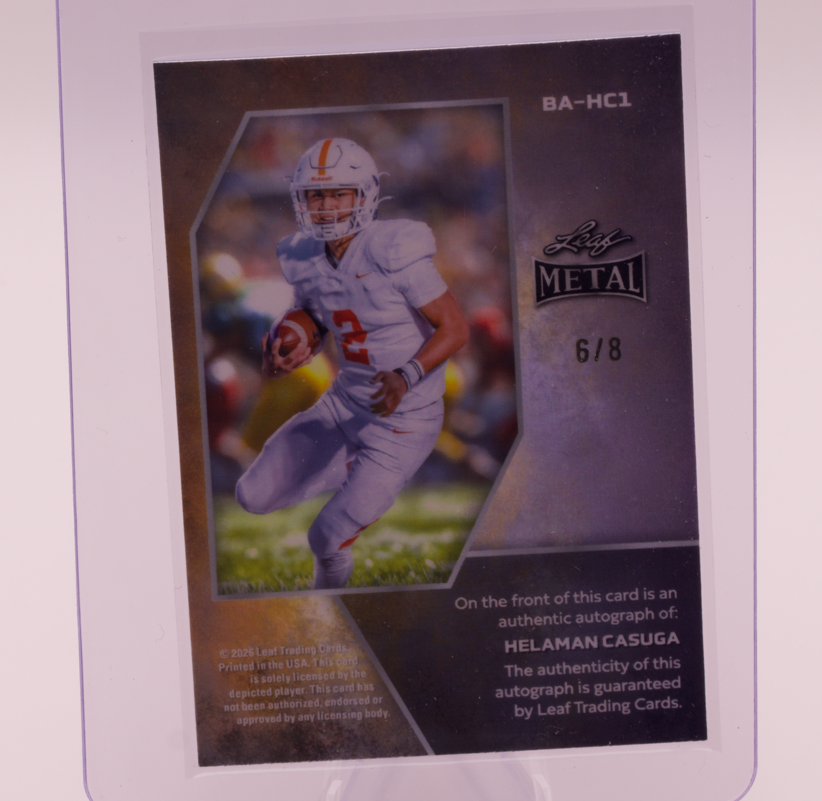 2026 Leaf Metal Helaman 2026 Leaf Autograph /8 Texas A&M Aggies QB Corner Canyon