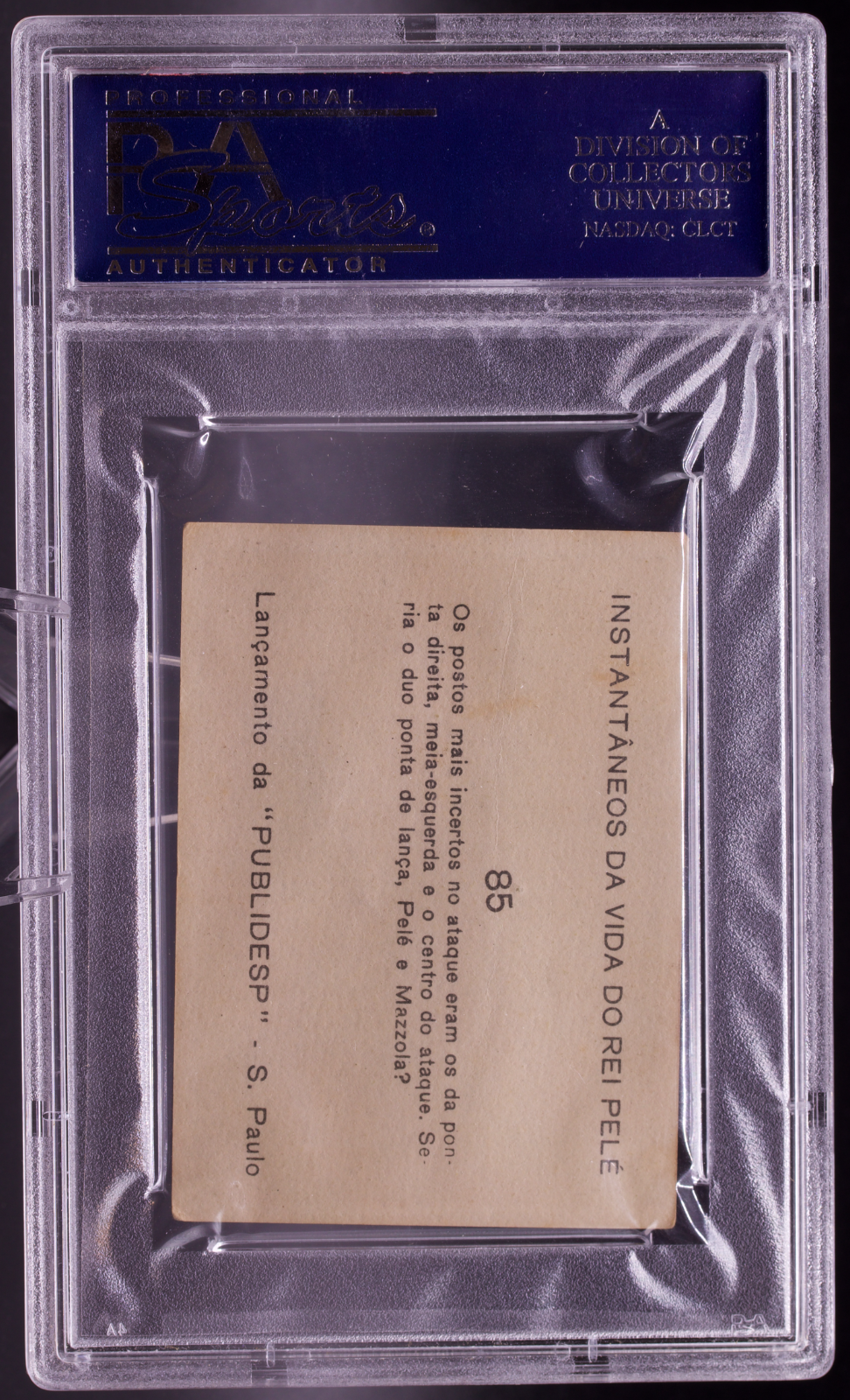 1964 Instantaneos Da Vida Do Rei Pele #85 Pele & Mazzola PSA 2 Brazil Soccer