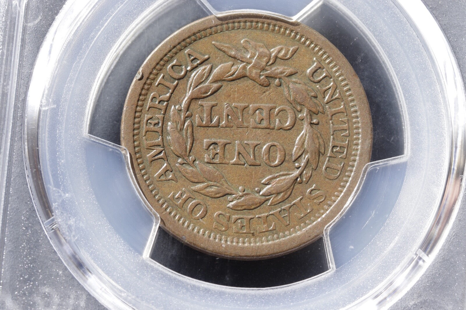 1850 Braided Hair Half Cent PCGS AU Details Environmental Damage Early US Coin