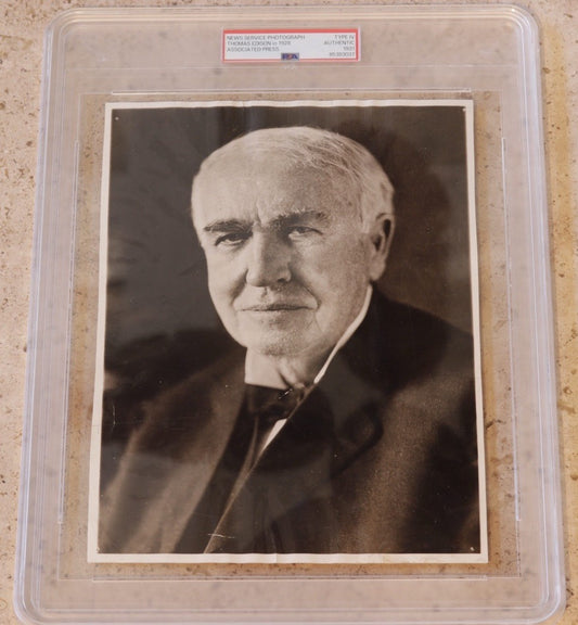 Thomas Edison 1931 Type IV PSA Photo • 1928 Image • Associated Press News