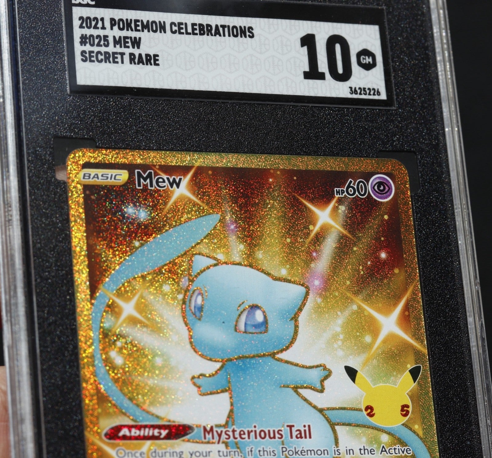 2021 Pokemon Celebrations Mew SECRET RARE SGC 10 GEM MINT SWSH 025/025