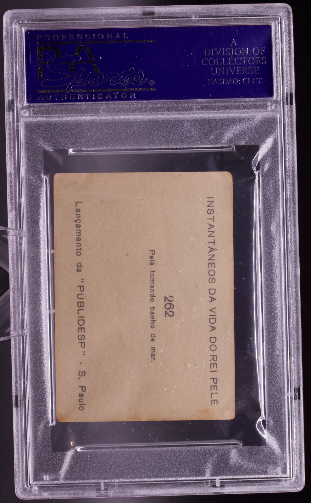 1964 Instantaneos Da Vida #262 Pele PSA 2 GOOD Sea Beach Brazil Soccer Card