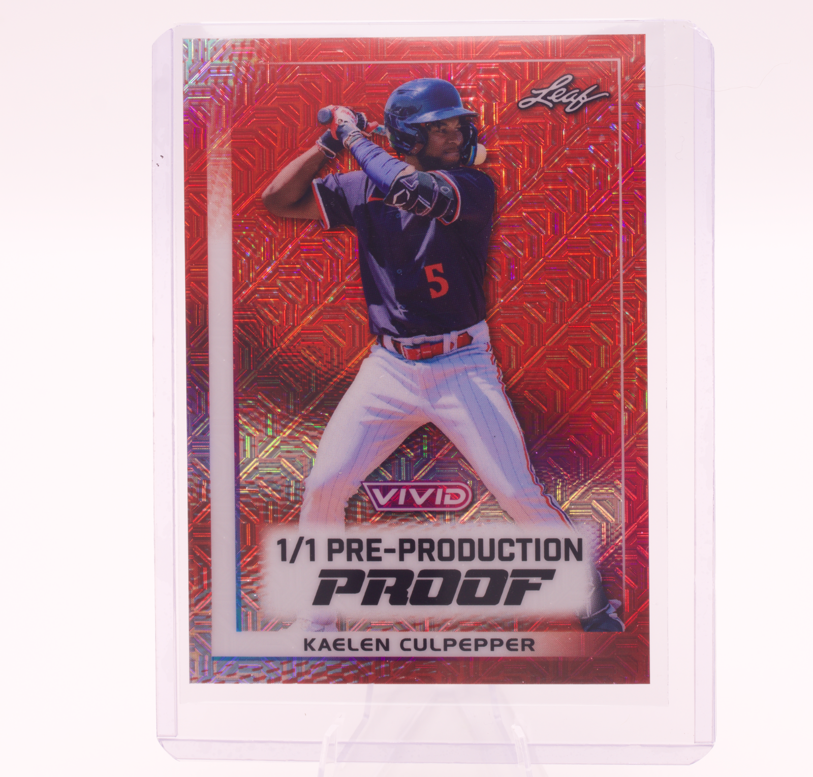2026 Leaf Vivid Kaelen Culpepper 1/1 Pre-Production Proof Twins Rookie Card SS