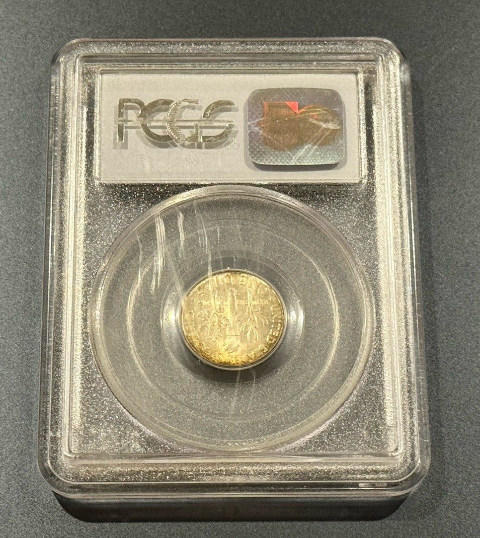 1955-D Roosevelt Dime PCGS MS66  • 90% Silver • Older Holder