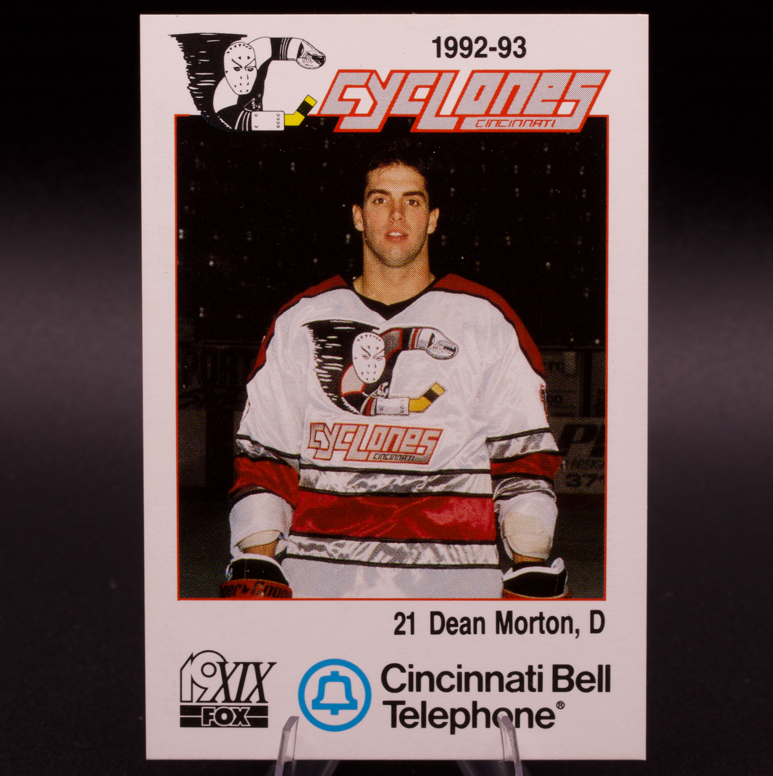 1992-93 Cincinnati Cyclones IHL Dean Morton Red Wings NHL Referee Hockey Card
