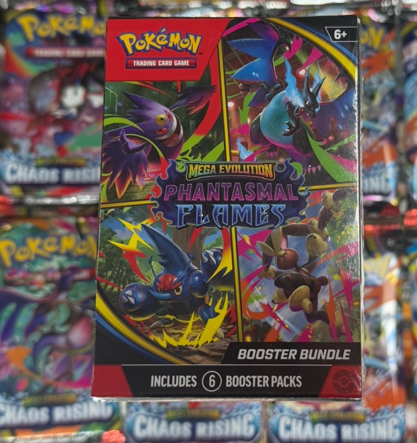 Pokémon TCG Mega Evolution Phantasmal Flames Booster Bundle Factory Sealed 
