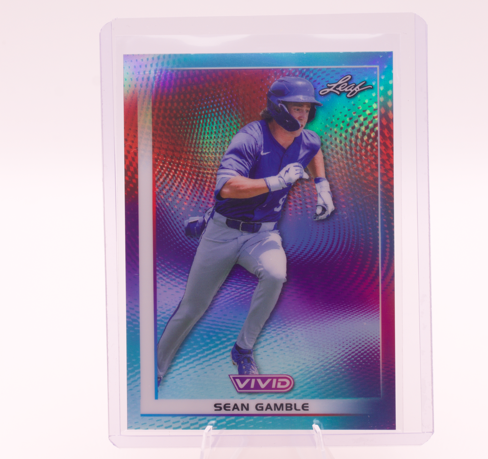2026 Leaf Vivid Sean Gamble #160 /35 Royals 1st Round Pick OF Baseball Card