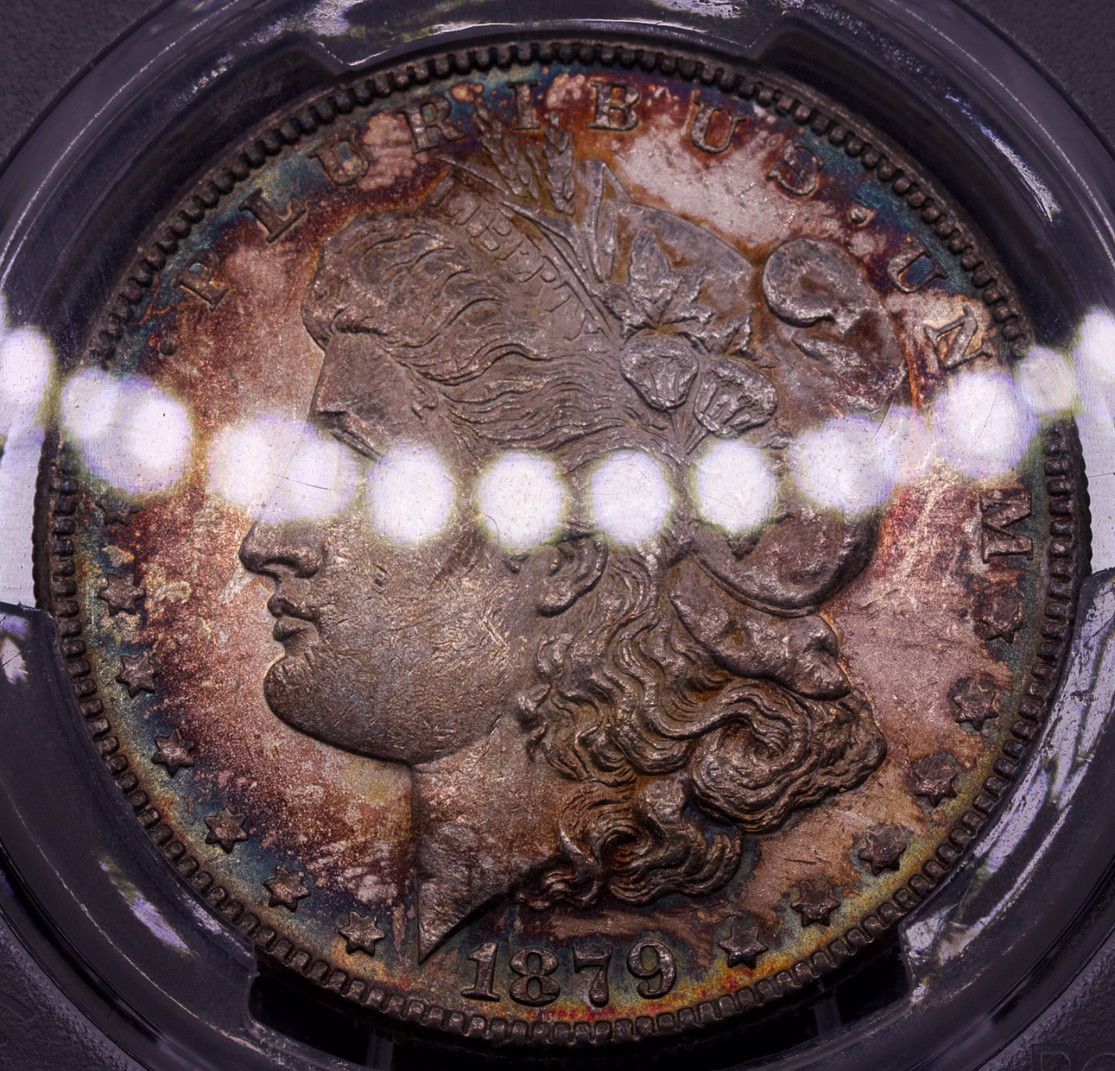 1879-S Morgan Dollar PCGS AU58 Reverse of 1878 Key Variety - Toner