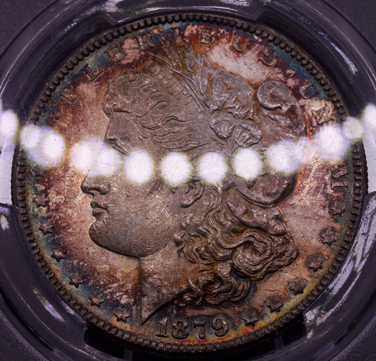 1879-S Morgan Dollar PCGS AU58 Reverse of 1878 Key Variety - Toner