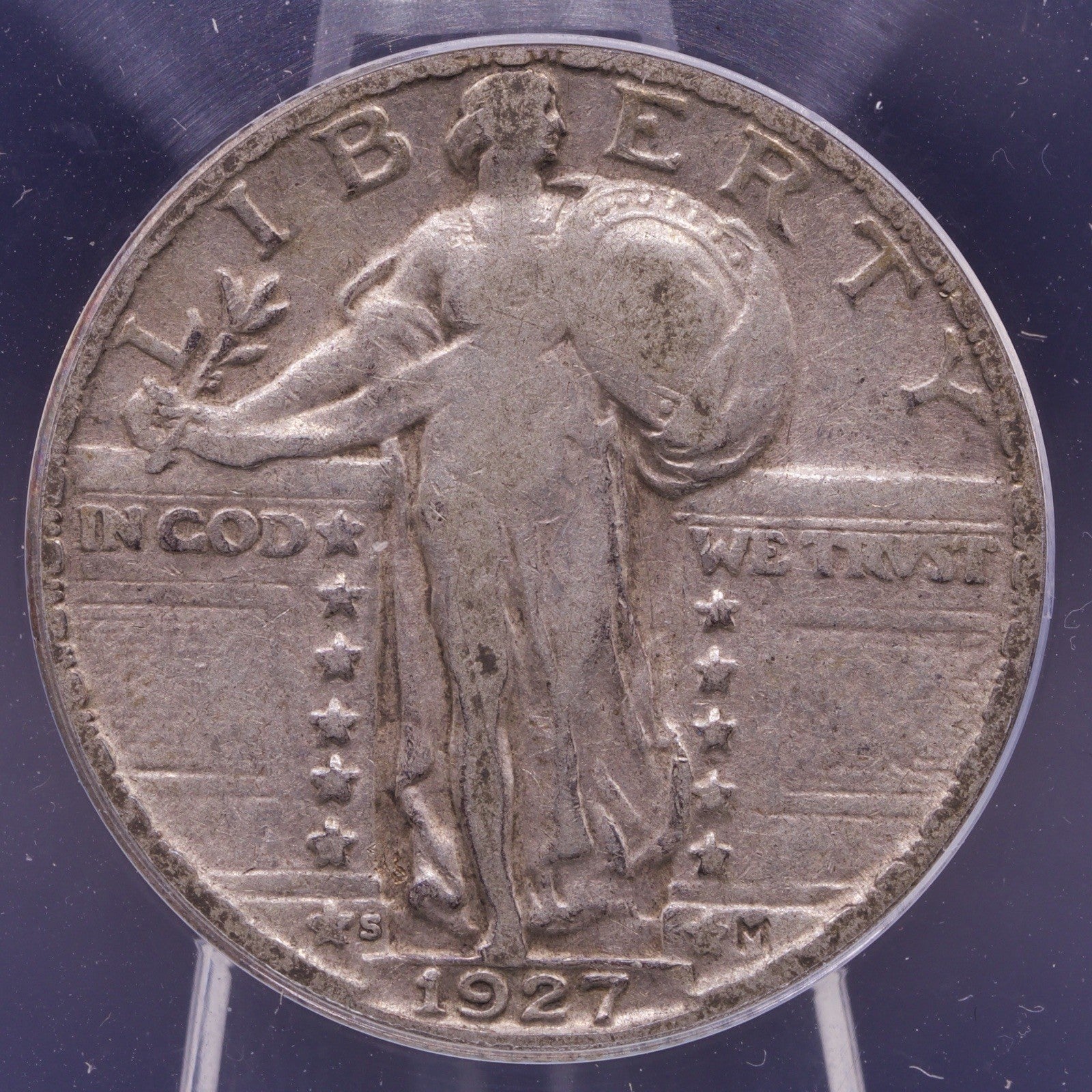 1927-S Standing Liberty Quarter ANACS VF25 Circulated Silver 25C US Coin
