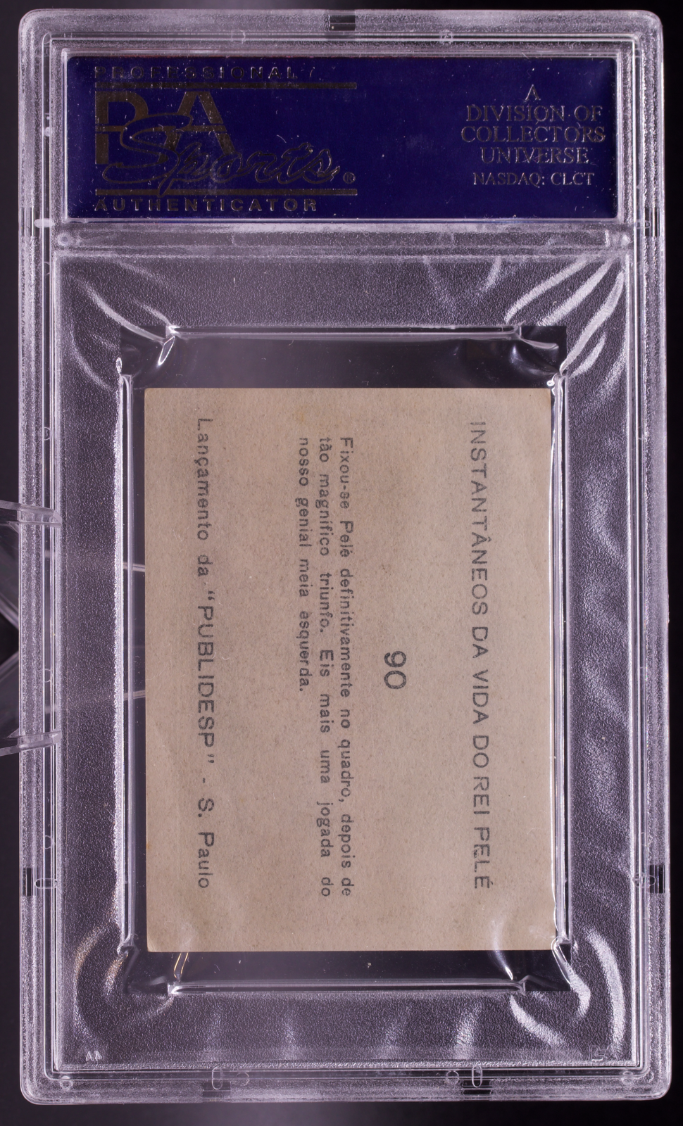 1964 Instantaneos Da Vida Do Rei Pele #90 Pelé PSA 4 VG-EX Brazil Soccer Card