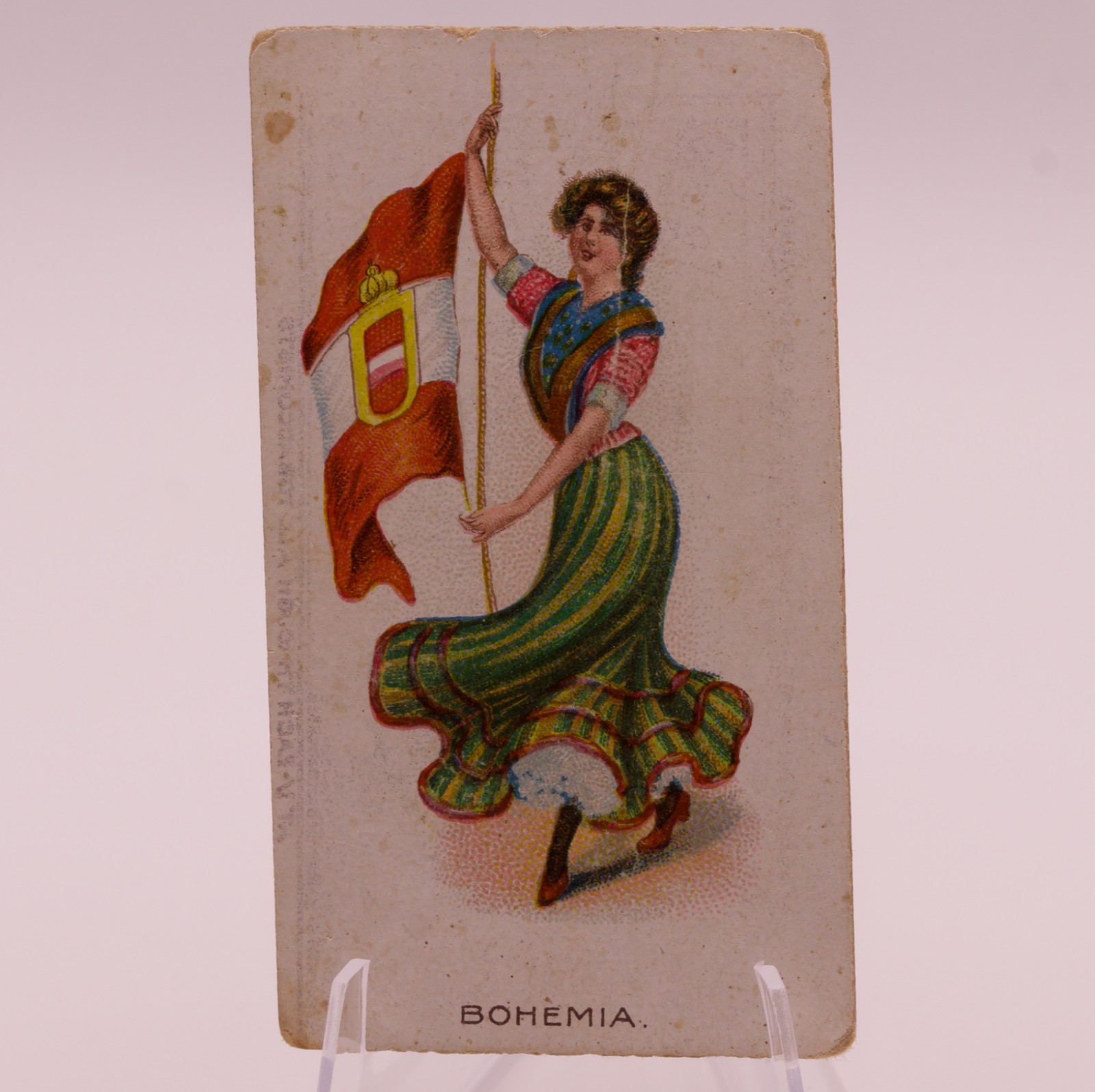 1908 Wills Flag Girls of All Nations #33 BOHEMIA Capstan Navy Cut Tobacco Card