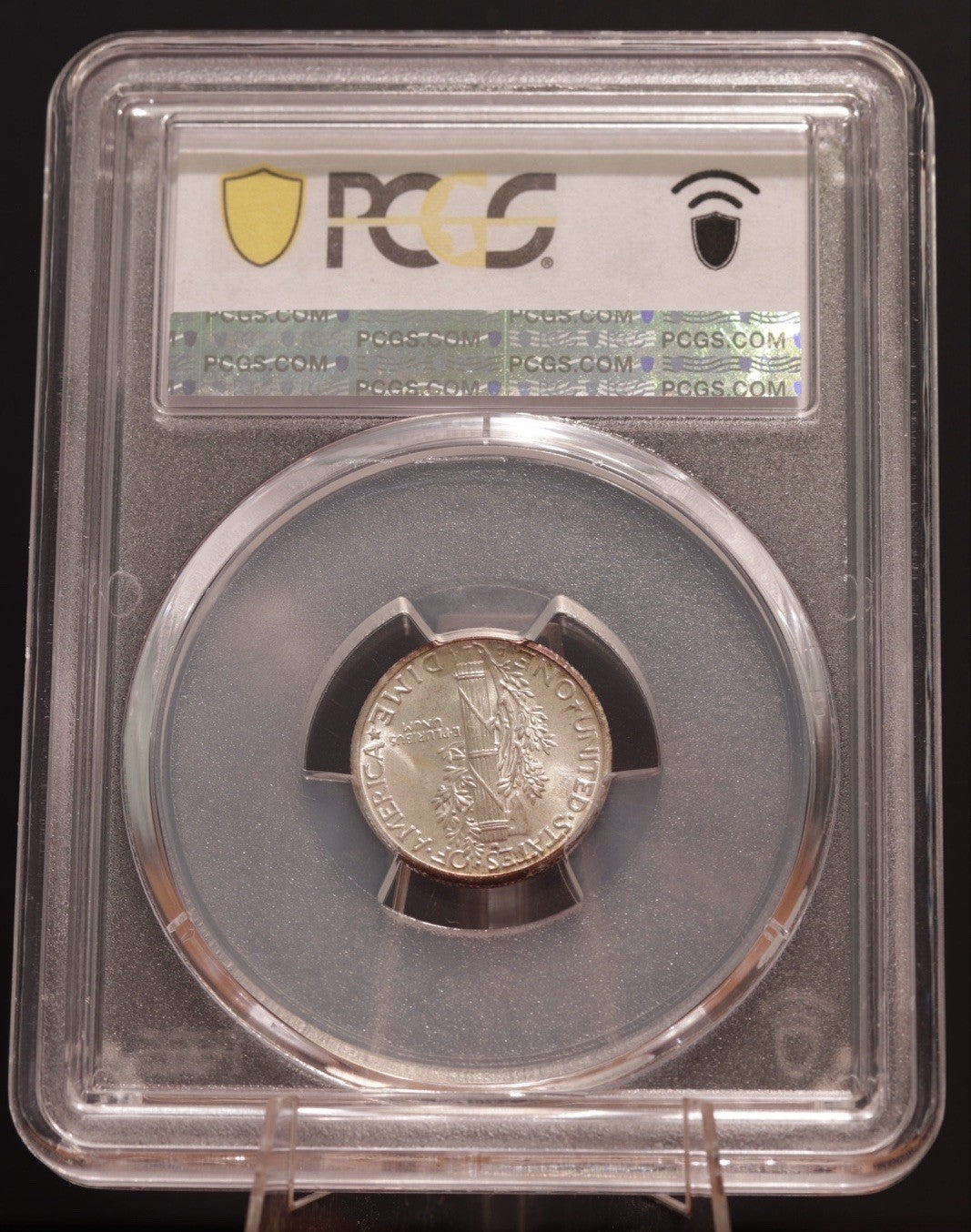 1943-D Mercury Dime 10C PCGS MS67+ FB • Full Bands