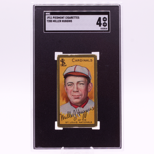 1911 T205 Gold Border Miller Huggins SGC 4 Piedmont HOF Yankees Legend Tobacco