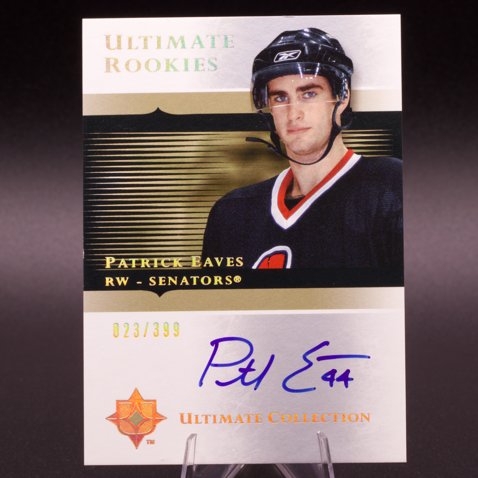 2005-06 UD Ultimate Collection Patrick Eaves Rookie Auto /399 Ottawa Senators