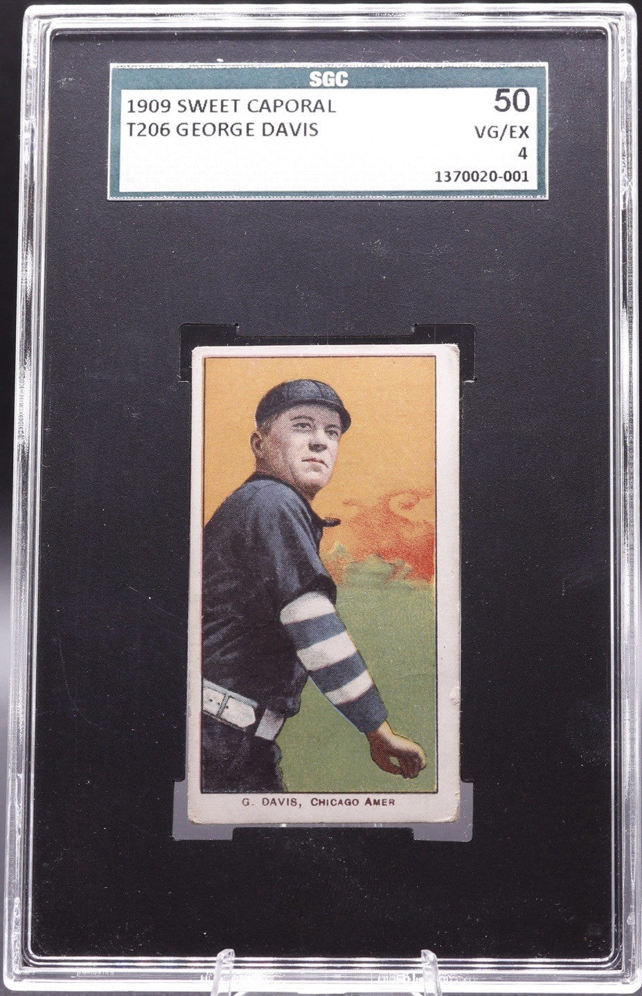 1909 T206 George Davis HOF Sweet Caporal 150 Subjects SGC 4 Vintage Card