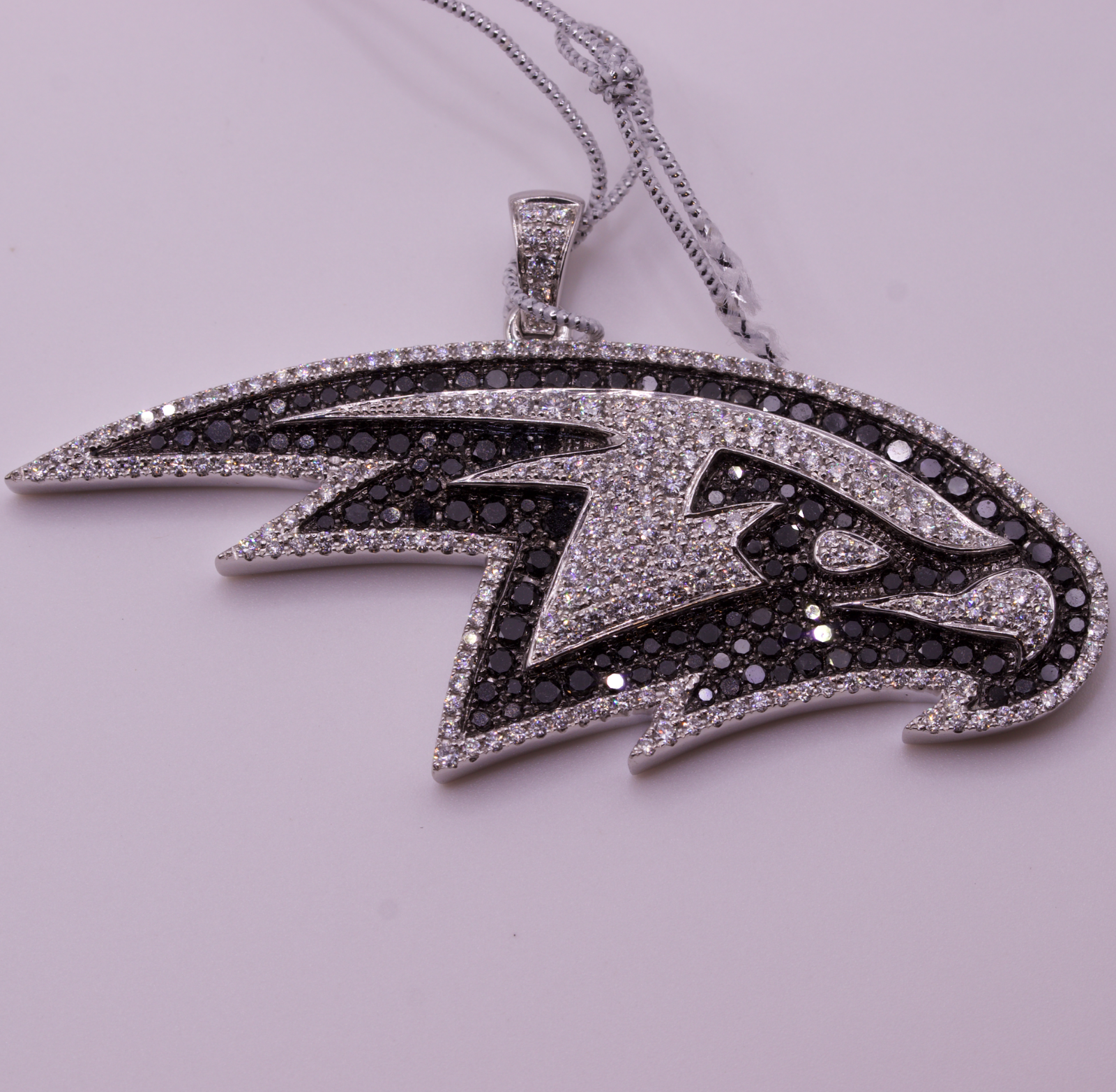 Atlanta Hawks Gameplan NBA Diamond Pendant 14K White Gold 3.78ctw