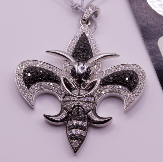 New Orleans Hornets NBA Gameplan 14K White Gold Diamond Pendant 2.61ctw