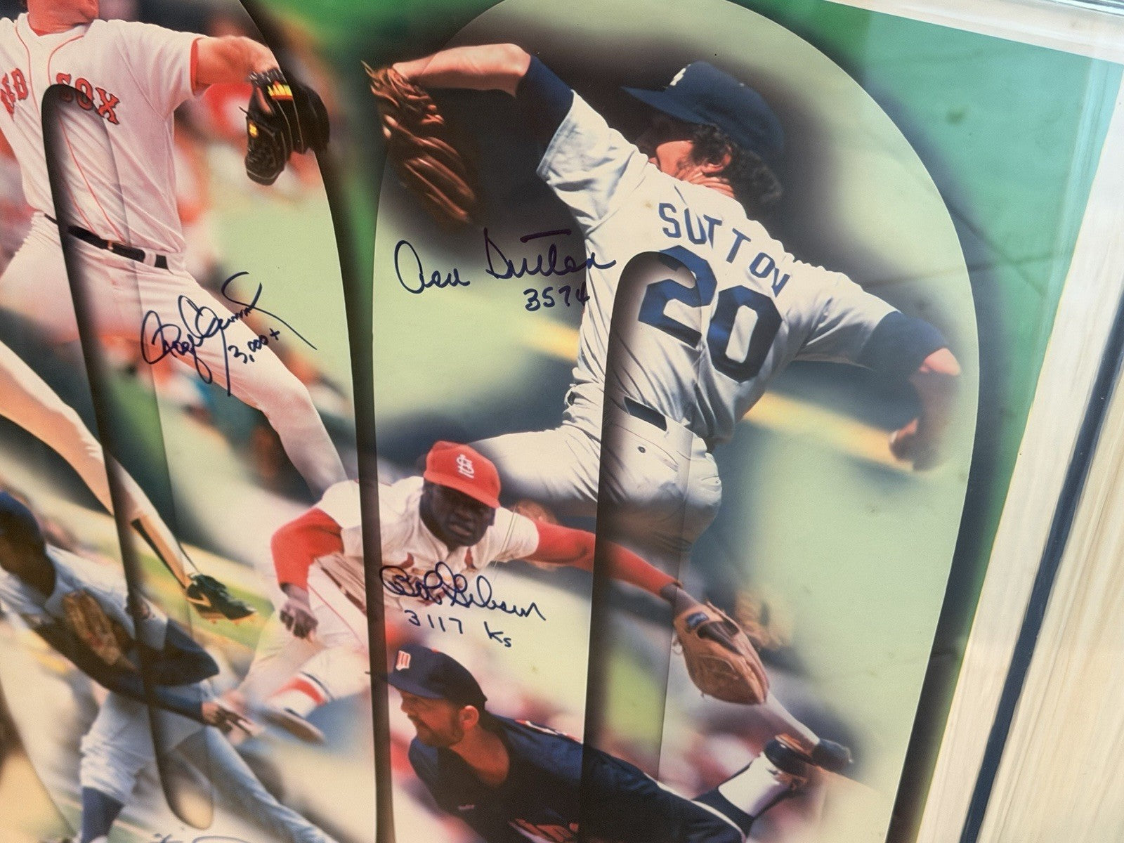 3000 Strikeout Club Signed Print 34x46 HOF Seaver Clemens Gibson  /100