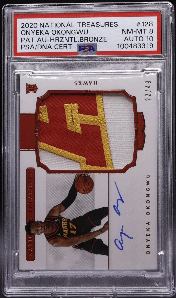 2020 NT Onyeka Okongwu RPA /49 PSA 8 Auto 10 • Bronze Patch RC #128