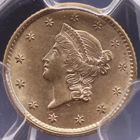 1853 Type 1 Indian Princess Head Gold Dollar $1 PCGS MS62