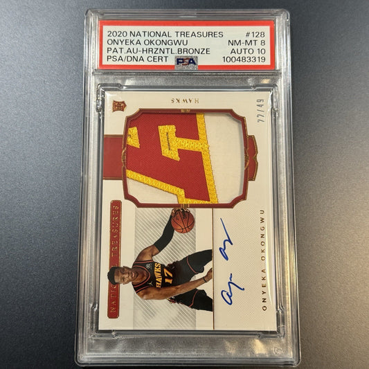 2020 NT Onyeka Okongwu RPA /49 PSA 8 Auto 10 • Bronze Patch RC #128