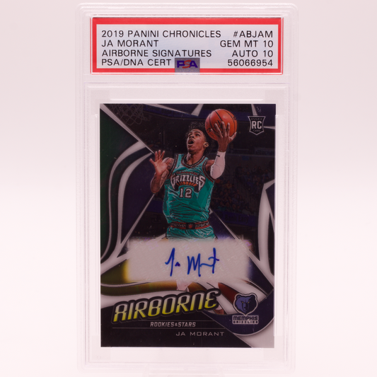 Ja Morant 2019 Chronicles Airborne Signatures RC Auto /99 PSA 10 Auto 10 GEM MT