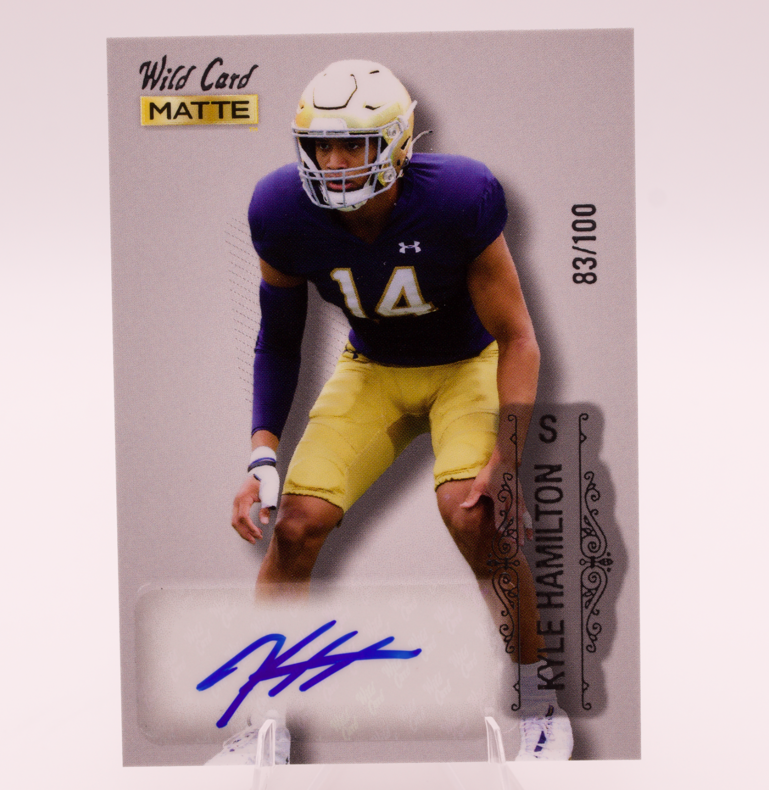 2022 Wild Card Matte Kyle Hamilton Autograph /100 Baltimore Ravens Notre Dame