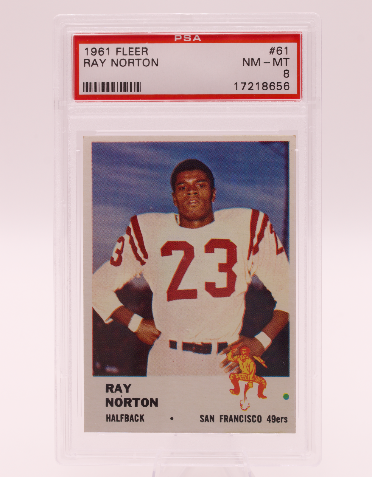 1961 Fleer #61 Ray Norton PSA 8 NM-MT RC Rookie San Francisco 49ers Olympian