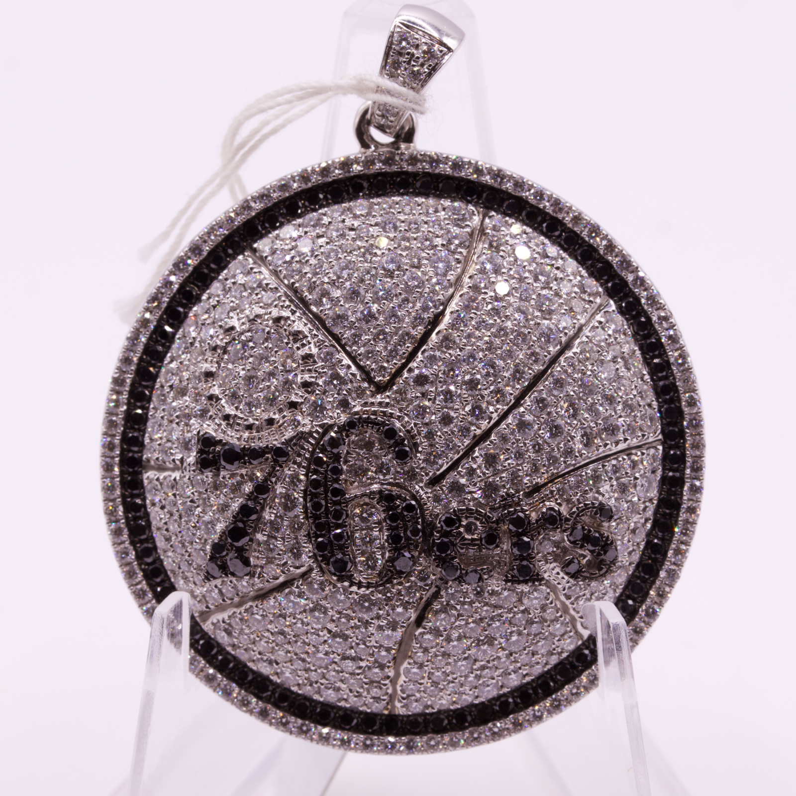 Philadelphia 76ers Gameplan NBA Pendant 14K White Gold 4.98 ctw