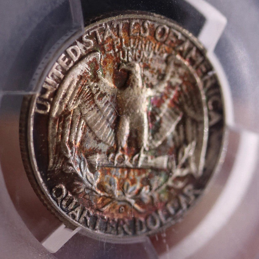 1948-D Washington Quarter PCGS MS67 Reverse Fireball Toned