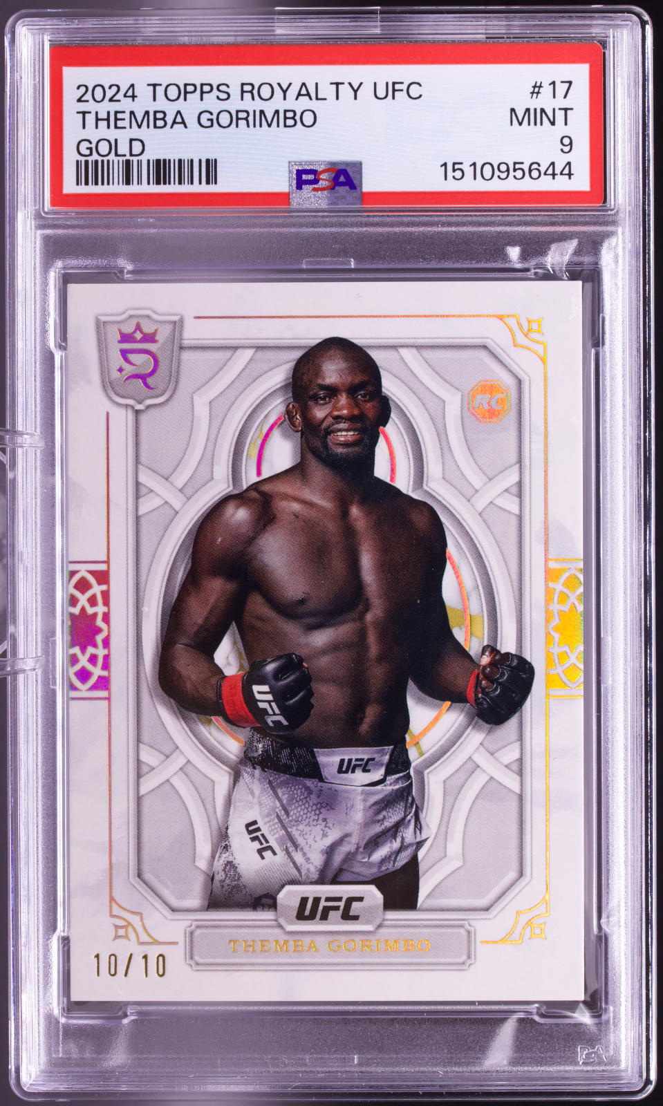 2024 Topps Royalty UFC Themba Gorimbo Gold RC PSA 9 MINT 10/10