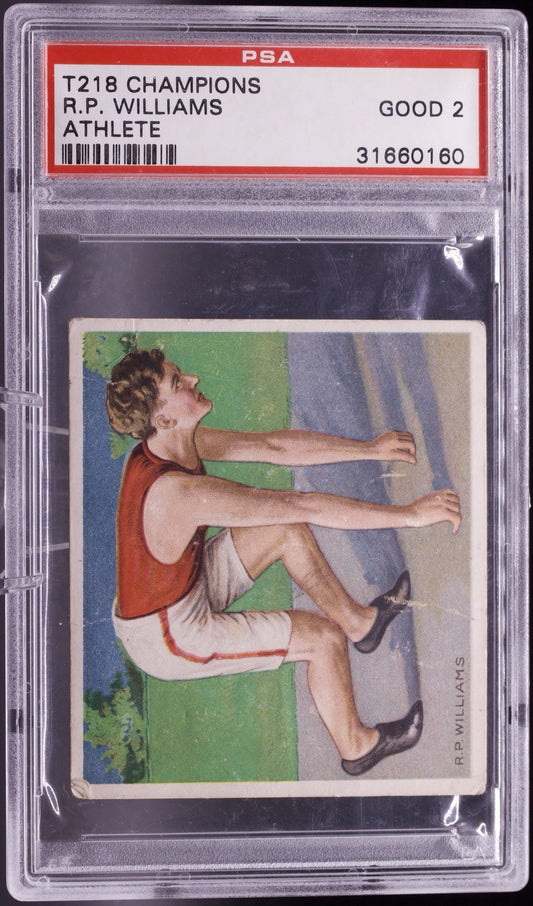 1910 T218 Mecca Champions R.P. WILLIAMS Athlete PSA 2 GOOD