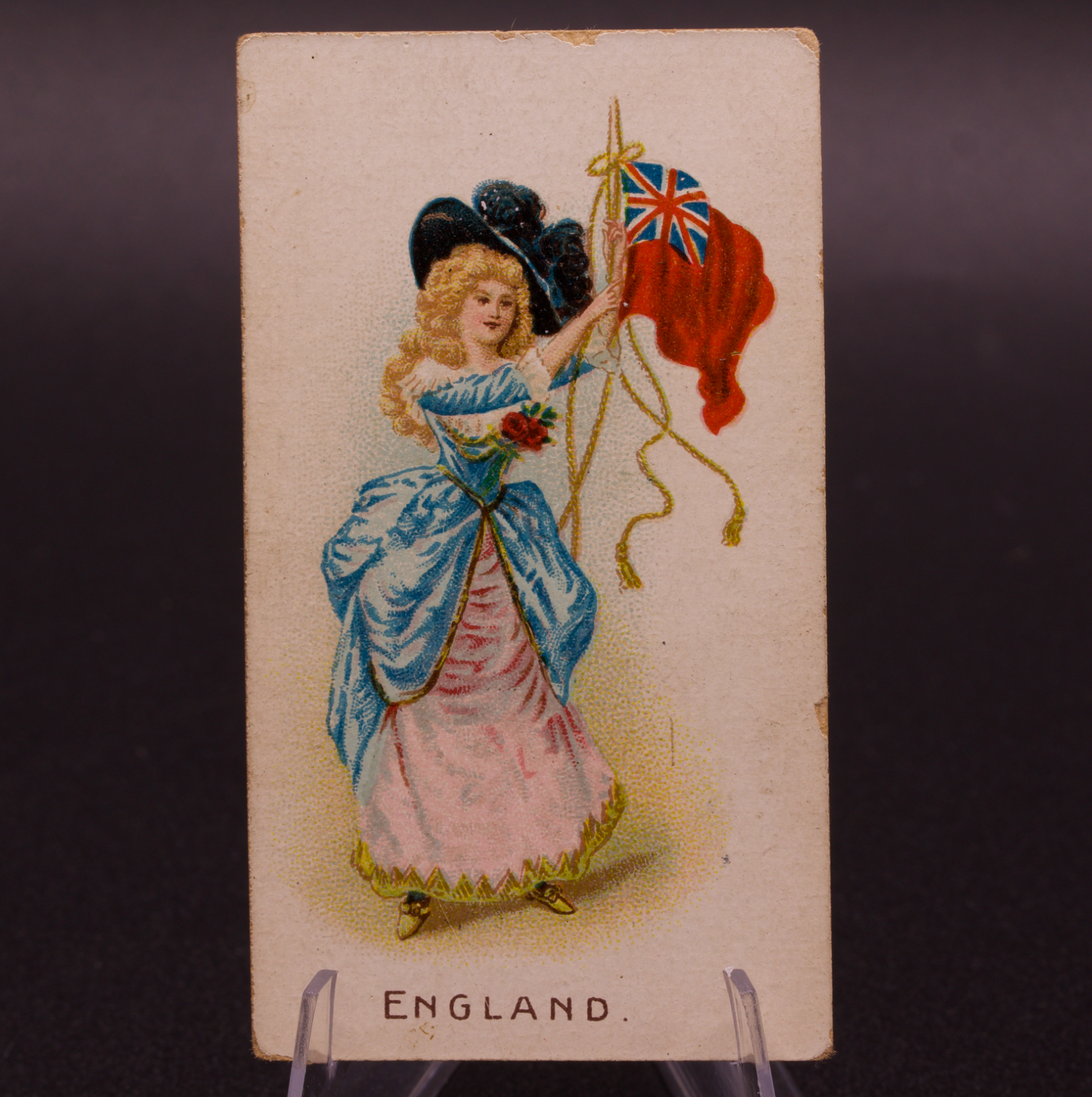 1908 Wills Flag Girls of All Nations England No. 48 Capstan Navy Cut Cigarette