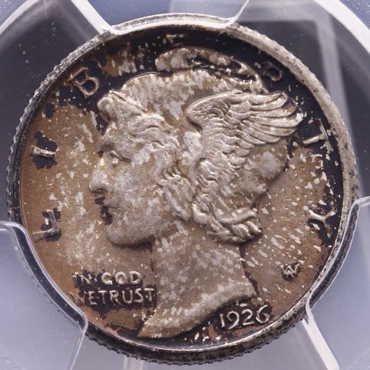 1926 Mercury Dime PCGS MS64FB Full Bands Toned Choice Unc Silver Coin 10C