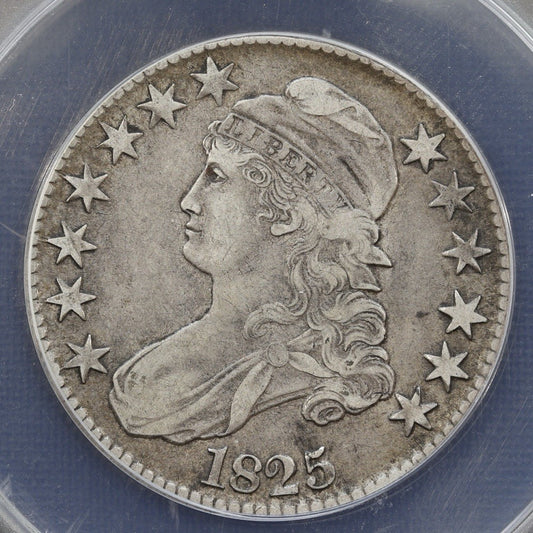 1825 Capped Bust Half Dollar ANACS VF35 • Overton-112 Variety • Problem Free