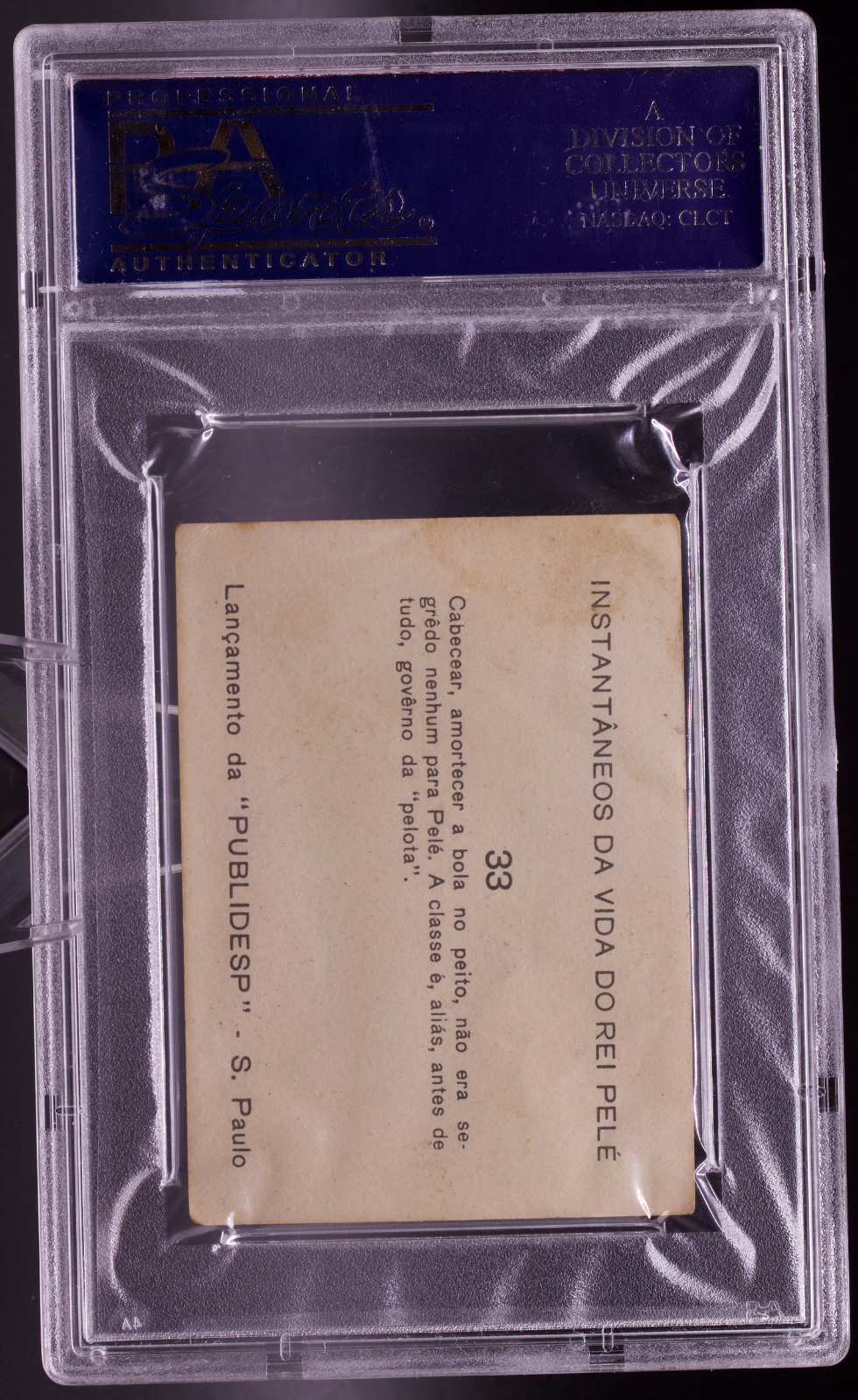 1964 Instantaneos Da Vida #33 Pele PSA 3 VG Heading Chest Control Soccer Card