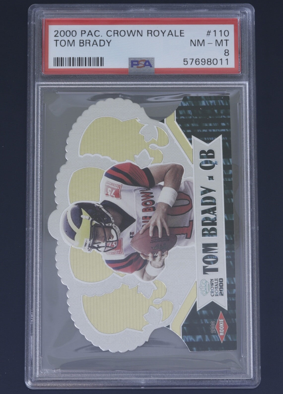 2000 Pacific Crown Royale Tom Brady Rookie #110 PSA 8 NM‑MT Patriots