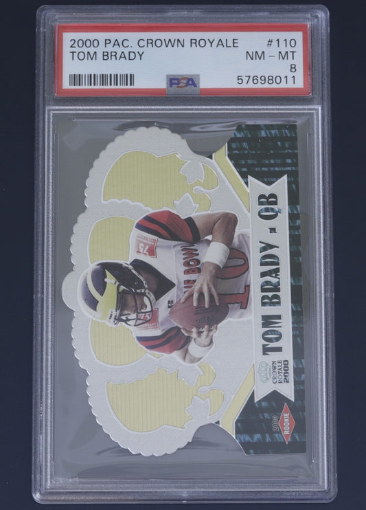 2000 Pacific Crown Royale Tom Brady Rookie #110 PSA 8 NM‑MT Patriots