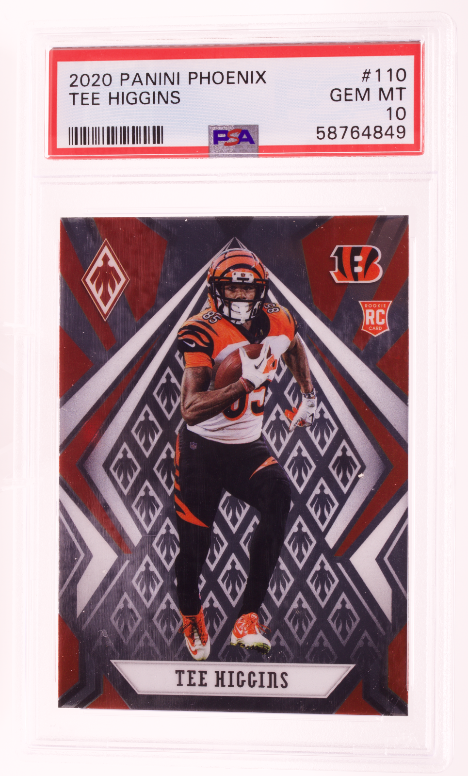 2020 Panini Phoenix #110 Tee Higgins Rookie RC PSA 10 GEM MT Cincinnati Bengals