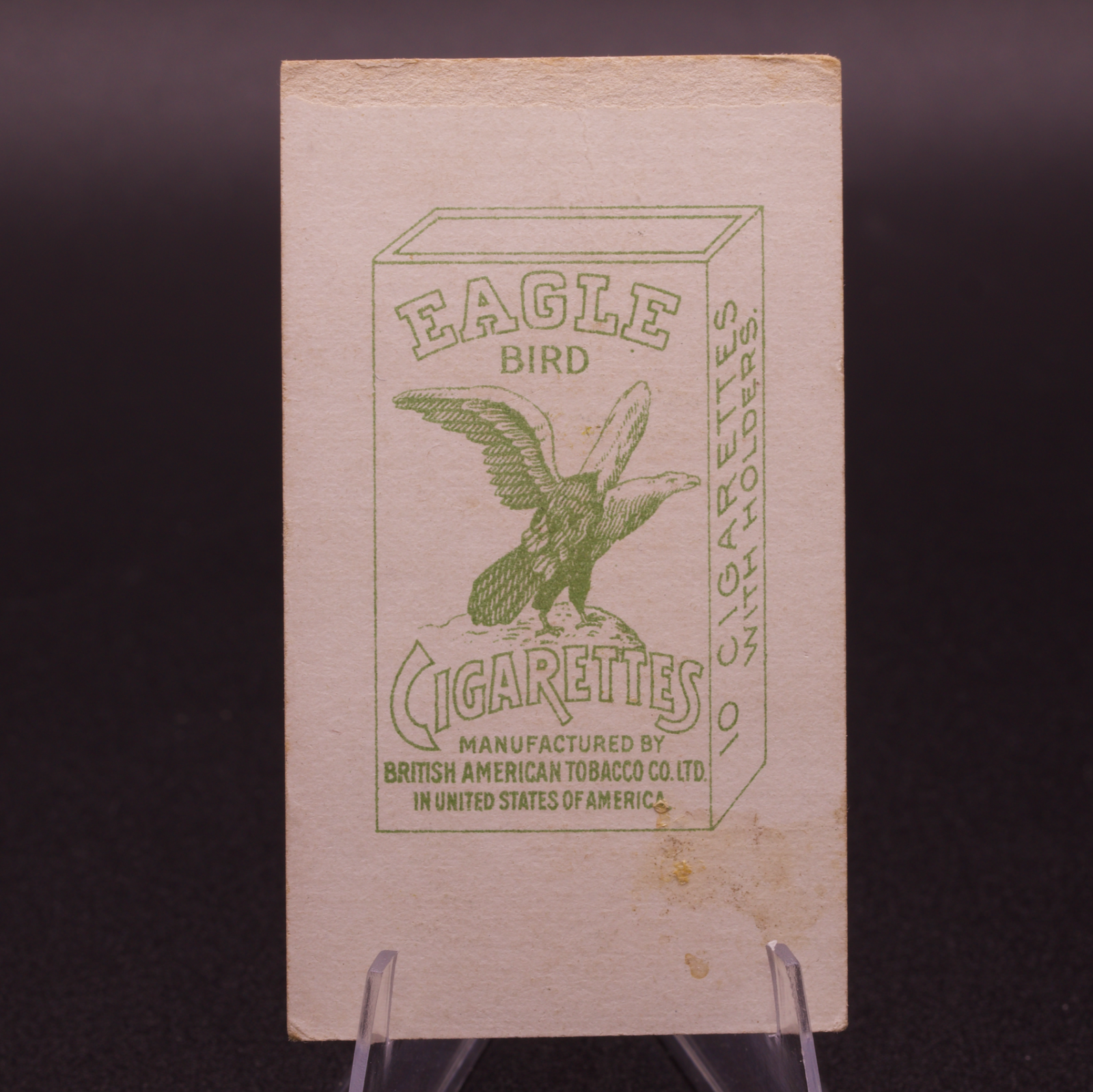 Antique Eagle Bird Cigarettes Card Nang Kanjana Siam Thai British American Co