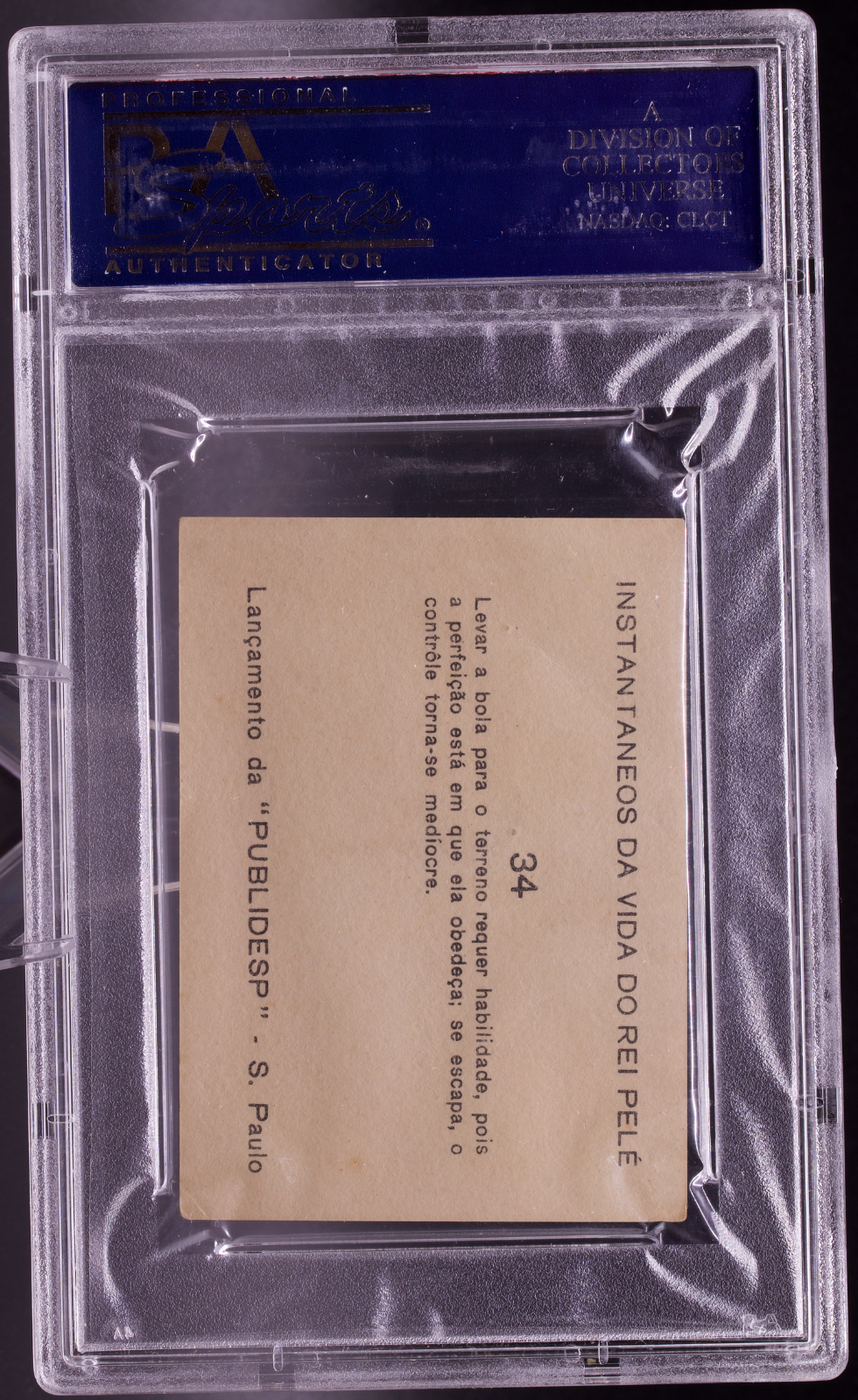 1964 Instantaneos Da Vida #34 Pele PSA 3.5 VG+ Ball Control Training Soccer