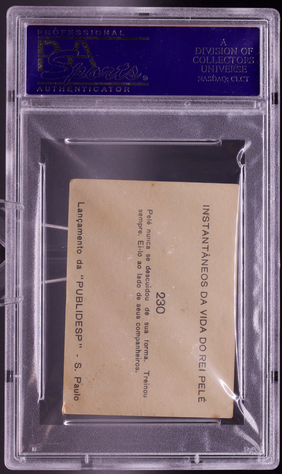 1964 Instantaneos Da Vida Do Rei Pele #230 Pelé PSA 3 VG Brazil Soccer Card
