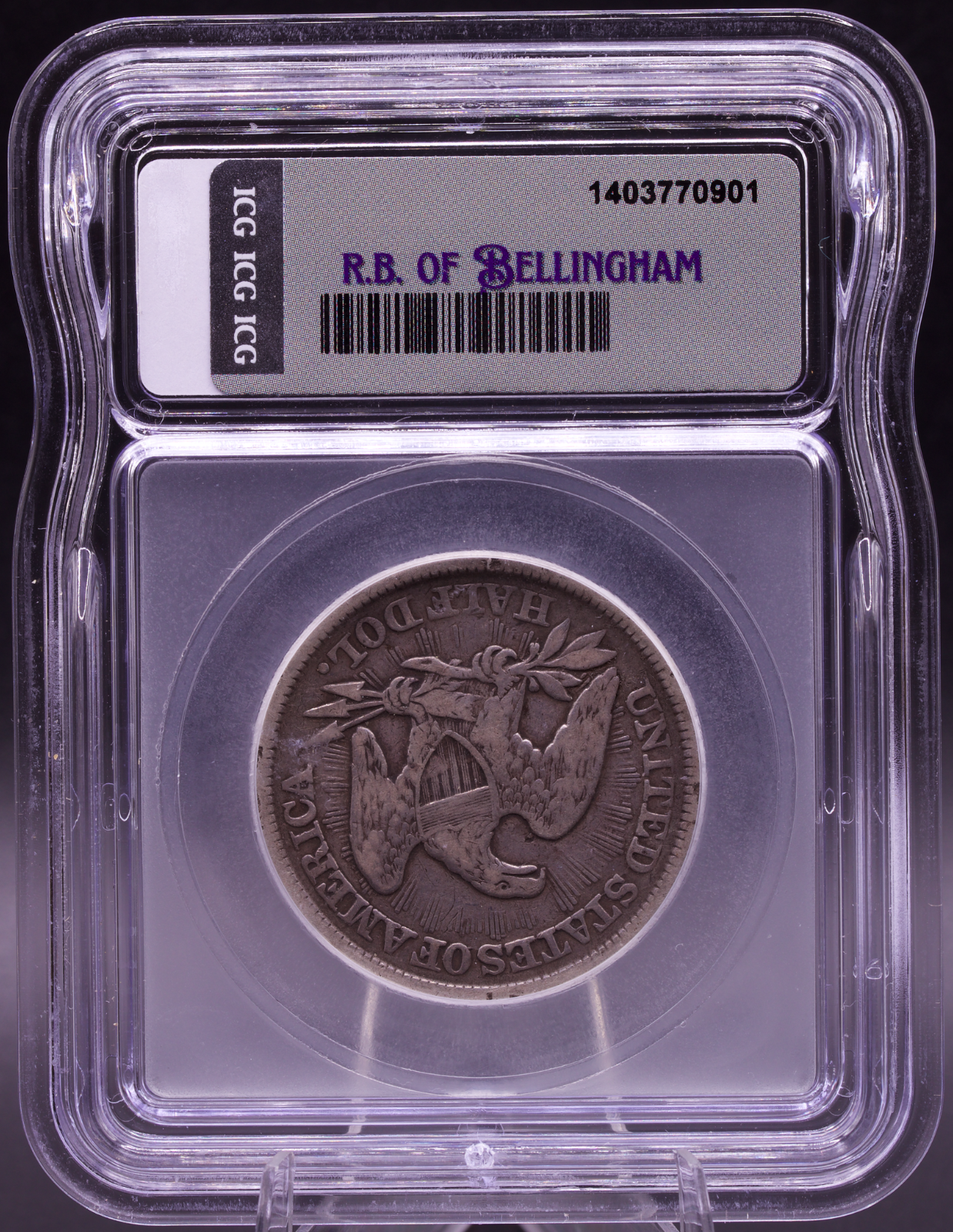 1853 Arrows & Rays Seated Liberty Half Dollar ICG VF25 50C
