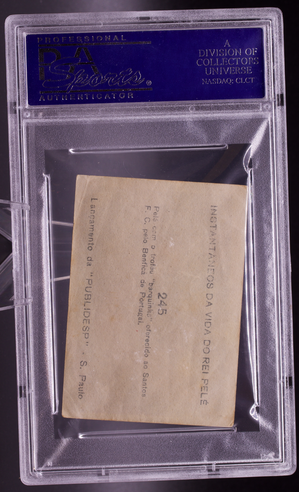 1964 Instantaneos Da Vida #245 Pele PSA 1  Benfica Trophy Soccer Card