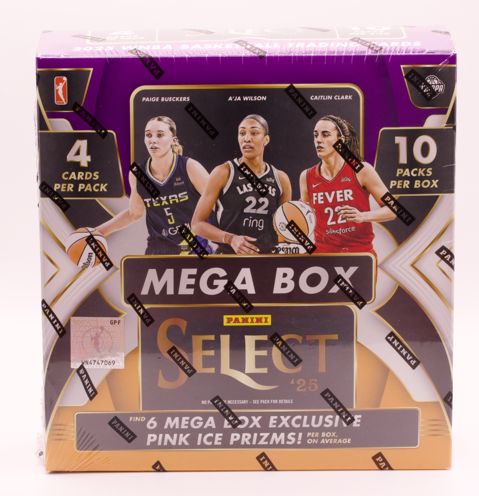 2025 Panini Select WNBA Basketball Mega Box Sealed 10 Packs Pink Ice Prizm